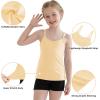 imageQBK 2T12Years Girls Camisole Tank Tops Cotton Camis Sleeveless Spaghetti Undershirts for Dance and GymnasticsNude