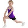 imageQBK 2T12Years Girls Camisole Tank Tops Cotton Camis Sleeveless Spaghetti Undershirts for Dance and GymnasticsPurple