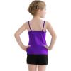 imageQBK 2T12Years Girls Camisole Tank Tops Cotton Camis Sleeveless Spaghetti Undershirts for Dance and GymnasticsPurple