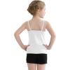 imageQBK 2T12Years Girls Camisole Tank Tops Cotton Camis Sleeveless Spaghetti Undershirts for Dance and GymnasticsWhite