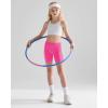 imageQBK 2T13Years Girls Basic Dance Shorts for Gymnastics Bike or Under Skirts Toddler Kids Solid Soft Short LeggingsNeon Pink