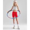 imageQBK 2T13Years Girls Basic Dance Shorts for Gymnastics Bike or Under Skirts Toddler Kids Solid Soft Short LeggingsRed
