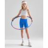 imageQBK 2T13Years Girls Basic Dance Shorts for Gymnastics Bike or Under Skirts Toddler Kids Solid Soft Short LeggingsRoyal Blue