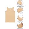 imageQBK 2T13Years Girls Tank Tops Cotton Dance Basic Sleeveless Undershirts for Gymnastics Ballet DancewearBeige