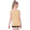 imageQBK 2T13Years Girls Tank Tops Cotton Dance Basic Sleeveless Undershirts for Gymnastics Ballet DancewearBeige