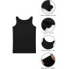 imageQBK 2T13Years Girls Tank Tops Cotton Dance Basic Sleeveless Undershirts for Gymnastics Ballet DancewearBlack