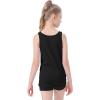 imageQBK 2T13Years Girls Tank Tops Cotton Dance Basic Sleeveless Undershirts for Gymnastics Ballet DancewearBlack