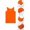 imageQBK 2T13Years Girls Tank Tops Cotton Dance Basic Sleeveless Undershirts for Gymnastics Ballet DancewearOrange