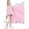 imageQBK 2T13Years Girls Tank Tops Cotton Dance Basic Sleeveless Undershirts for Gymnastics Ballet DancewearPink