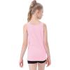 imageQBK 2T13Years Girls Tank Tops Cotton Dance Basic Sleeveless Undershirts for Gymnastics Ballet DancewearPink