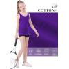 imageQBK 2T13Years Girls Tank Tops Cotton Dance Basic Sleeveless Undershirts for Gymnastics Ballet DancewearPurple