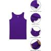 imageQBK 2T13Years Girls Tank Tops Cotton Dance Basic Sleeveless Undershirts for Gymnastics Ballet DancewearPurple