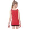 imageQBK 2T13Years Girls Tank Tops Cotton Dance Basic Sleeveless Undershirts for Gymnastics Ballet DancewearRed