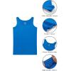 imageQBK 2T13Years Girls Tank Tops Cotton Dance Basic Sleeveless Undershirts for Gymnastics Ballet DancewearRoyal Blue