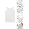 imageQBK 2T13Years Girls Tank Tops Cotton Dance Basic Sleeveless Undershirts for Gymnastics Ballet DancewearWhite