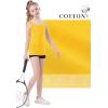 imageQBK 2T13Years Girls Tank Tops Cotton Dance Basic Sleeveless Undershirts for Gymnastics Ballet DancewearYellow