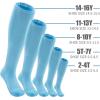 imageQBK 2T3T4T5T Toddler To Youth BaseballSoftball Socks  Soccer TBall Team Sport Socks For Kids Boys And Girls3 PairsBaby Blue
