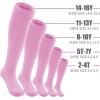 imageQBK 2T3T4T5T Toddler To Youth BaseballSoftball Socks  Soccer TBall Team Sport Socks For Kids Boys And Girls3 PairsBaby Pink