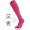 imageQBK 2T3T4T5T Toddler To Youth BaseballSoftball Socks  Soccer TBall Team Sport Socks For Kids Boys And Girls3 PairsRose Red