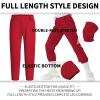 imageQBK 2T3T4T5T to Youth Toddler Boys Baseball Pants Girl Softball Pants Kids Tee Ball Pants with Side PipingBraidRed