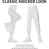 imageQBK 2T3T4T5T6T7T Toddler Boys Knicker Baseball Pants with Side PipingBraidWhite