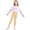 imageQBK 3T 4T 5T to 12Y Girls Leggings Cotton Footless Tights Soft and StretchyBeige
