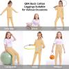 imageQBK 3T 4T 5T to 12Y Girls Leggings Cotton Footless Tights Soft and StretchyBeige