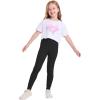 imageQBK 3T 4T 5T to 12Y Girls Leggings Cotton Footless Tights Soft and StretchyBlack