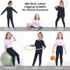 imageQBK 3T 4T 5T to 12Y Girls Leggings Cotton Footless Tights Soft and StretchyNavy