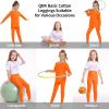imageQBK 3T 4T 5T to 12Y Girls Leggings Cotton Footless Tights Soft and StretchyOrange