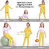 imageQBK 3T 4T 5T to 12Y Girls Leggings Cotton Footless Tights Soft and StretchyYellow