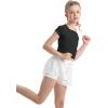 imageQBK 6Years to Youth Girls Crop Top Tee Shirts Short Sleeve Square Neck Cotton Basic Summer Tops Fitted T Shirt for GirlsBlack