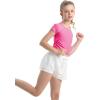 imageQBK 6Years to Youth Girls Crop Top Tee Shirts Short Sleeve Square Neck Cotton Basic Summer Tops Fitted T Shirt for GirlsRose
