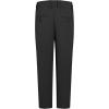 imageQBK Boys Flat Front Dress Pants Uniform Pants Adjustable Waistband for Toddler to Youth with PocketsBlack