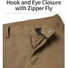 imageQBK Boys Flat Front Dress Pants Uniform Pants Adjustable Waistband for Toddler to Youth with PocketsDark Khaki