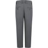 imageQBK Boys Flat Front Dress Pants Uniform Pants Adjustable Waistband for Toddler to Youth with PocketsGrey