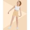 imageQBK Girls Basic Solid Shorts Dance Gymnastics Under Skirts Shorts Cotton for 2T13Years Toddler Little Girls Soft BreathableBeige