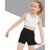 imageQBK Girls Basic Solid Shorts Dance Gymnastics Under Skirts Shorts Cotton for 2T13Years Toddler Little Girls Soft BreathableBlack