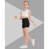 imageQBK Girls Basic Solid Shorts Dance Gymnastics Under Skirts Shorts Cotton for 2T13Years Toddler Little Girls Soft BreathableBlack
