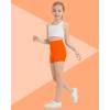 imageQBK Girls Basic Solid Shorts Dance Gymnastics Under Skirts Shorts Cotton for 2T13Years Toddler Little Girls Soft BreathableOrange