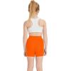imageQBK Girls Basic Solid Shorts Dance Gymnastics Under Skirts Shorts Cotton for 2T13Years Toddler Little Girls Soft BreathableOrange
