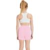 imageQBK Girls Basic Solid Shorts Dance Gymnastics Under Skirts Shorts Cotton for 2T13Years Toddler Little Girls Soft BreathablePink