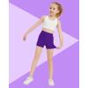 imageQBK Girls Basic Solid Shorts Dance Gymnastics Under Skirts Shorts Cotton for 2T13Years Toddler Little Girls Soft BreathablePurple