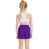 imageQBK Girls Basic Solid Shorts Dance Gymnastics Under Skirts Shorts Cotton for 2T13Years Toddler Little Girls Soft BreathablePurple