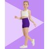 imageQBK Girls Basic Solid Shorts Dance Gymnastics Under Skirts Shorts Cotton for 2T13Years Toddler Little Girls Soft BreathablePurple