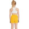imageQBK Girls Basic Solid Shorts Dance Gymnastics Under Skirts Shorts Cotton for 2T13Years Toddler Little Girls Soft BreathableYellow
