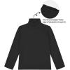 imageQBK Girls Long Sleeve Turtleneck TShirt Kids Basic High Neck Casual Trendy Soft Base Layer Tee Tops4t12YearsBlack