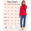 imageQBK Girls Long Sleeve Turtleneck TShirt Kids Basic High Neck Casual Trendy Soft Base Layer Tee Tops4t12YearsRed