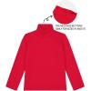 imageQBK Girls Long Sleeve Turtleneck TShirt Kids Basic High Neck Casual Trendy Soft Base Layer Tee Tops4t12YearsRed