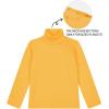 imageQBK Girls Long Sleeve Turtleneck TShirt Kids Basic High Neck Casual Trendy Soft Base Layer Tee Tops4t12YearsYellow